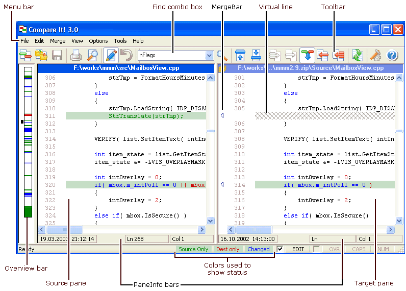 Compare It! Application Window