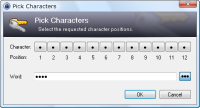 Character Picking Dialog