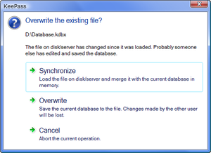 KeePass 2.x Synchronize Prompt